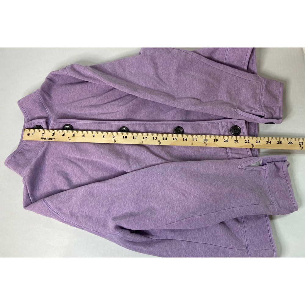 Laura Scott Lavender Button Front Sweatshirt Jack… - image 7